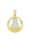 Gold amulet Panagitsa PD11054 14 Carat gold