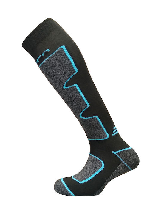 Comodo Ski Socks Black/Grey/Blue Σύμμικτο Regular Ανδρικά