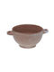 Viosarp Serving Bowl Round Ceramic Brown with Diameter 14cm