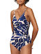 Triumph Summer Allure OP 01 One-Piece Swimsuit with Open Back Blue