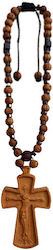 WOODEN ROSARY 30MM WITH CROSS