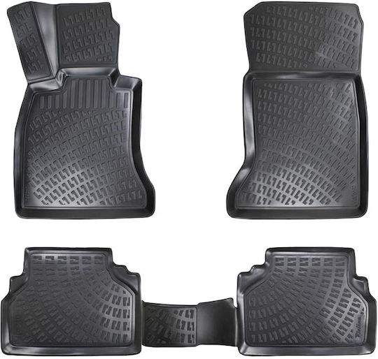 Bosse Set of Front and Rear Mats 4pcs Tray Type for BMW E39 / E60 / F10 Black