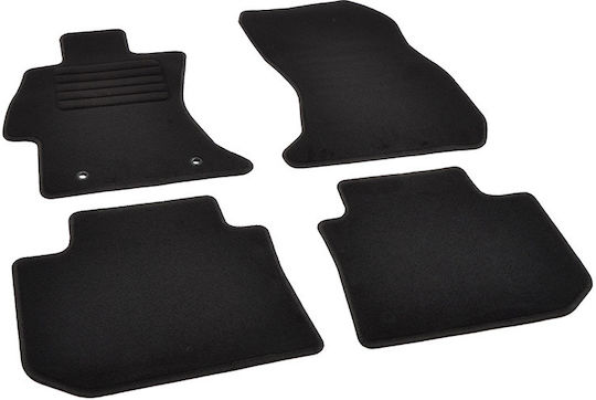 Rigum Satz Vorder- und Hintermatten 4Stück aus Teppichboden für Subaru XV / Levorg 2012 2018 Schwarz