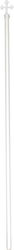 PVC Flagpole (Plastic) White with Cross 2M