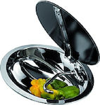 Oval Sink with Faucet Glass Lid