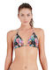 Blu4u Padded Triangle Bikini Top Black Floral