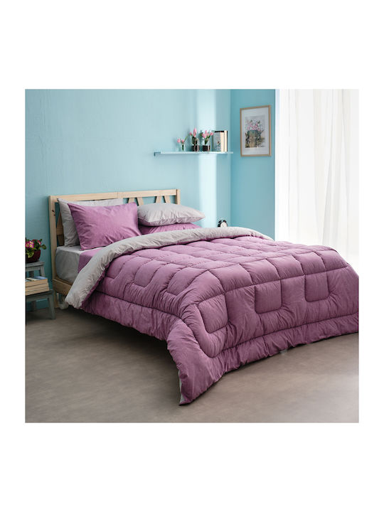 Charalambidis Textiles Sheet Sets Queen 220x260cm. Solid Fuchsia 4pcs