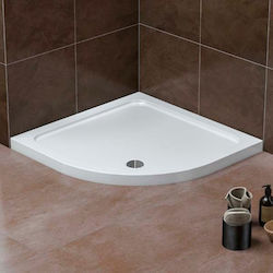 Ravenna Semicircular Acrylic Shower Bahama 80 80x80x6.5cm