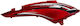 Keeway Right Motorcycle Side Plastic Red 1pcs