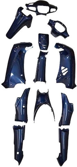 Motorrad Kunststoff-Set für Modenas Kriss II Blau 12Stück