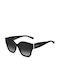 Jimmy Choo Women's Sunglasses with Black Plastic Frame and Black Gradient Lens Leela/S 807/9O