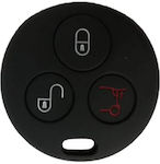 Silicone Car Key Cover Case for Smart Black