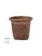 GloboStar Artificial Garden Skiathos Κασπώ Ψάθινο Καφέ με Βάση 24x24x24εκ.