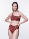 Padded One Shoulder Bikini Top Azores Red
