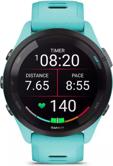 Garmin Forerunner 265 46mm Rezistent la apă Smartwatch (Aqua