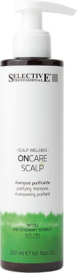 Selective Professional Oncare Scalp Purifying Shampoos for Sensitive Scalp for All Hair Types 200ml