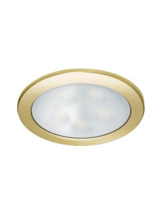 Fos me Νο110 ΣΤΕΓΑΝΟ Metallic Recessed Spot Gold