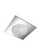 Fos me Square Metallic Recessed Spot Silver 5x5cm. 1pcs