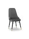 Venus Dining Room Velvet Chair Gray 53x48x95cm