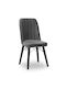 Carla Dining Room Velvet Chair Black 45x46x90cm