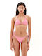 Bikini Set Triangle Top & Slip Bottom with Laces 231.EW571.26 Coral Floral