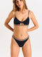 Melio & Sima Santany Set Bikini Τριγωνάκι Μαύρο