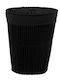 5Five Manila Laundry Basket Fabric with Cap 44x36x53cm Black