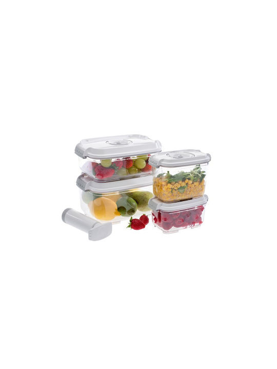 Status Set 5pcs Containers General Use with Airtight Lid Plastic Green