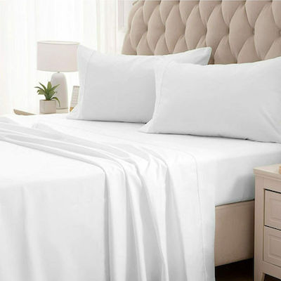 Beauty Home Hotelbettlaken Weiß King Size 260x275cm Baumwolle und Polyester 1Stück