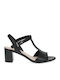 Caprice Leather Women's Sandals Black