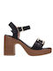Hispanitas Women's Sandals HV232654 with Ankle Strap Black