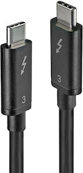 Lindy Thunderbolt 3 Cable Μαύρο 1m (41556) Lindy Thunderbolt 3 Cable Μαύρο 1m (41556)