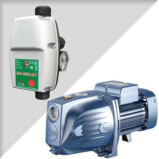 Pedrollo MONTAJ PKm 65 + BRIO Cu o singură fază Pompa de presiune pentru apă Fără rezervor 0.75hp