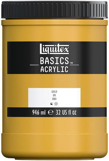 Liquitex Basics Acrylic Paint Set 051 Bright Gold 946ml 1pcs