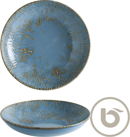 Bonna Snell Reactive Glaze Σαλατιέρα από Πορσελάνη Sky 23x23cm 12τμχ