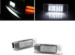 Cautex License Plate Lights Led 12V for Citroen C2 / C3 / C4 / C5 / C6 2pcs