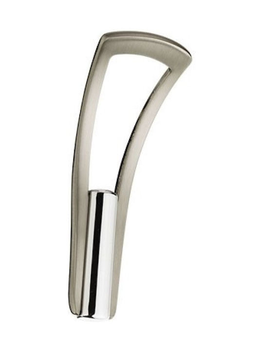 Viobrass Metal Wall Hanger Chrome 4x7.7cm 1pc