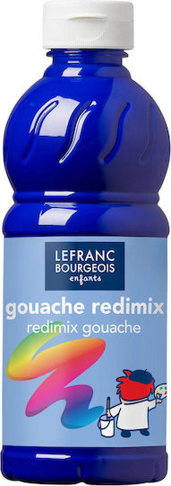 Lefranc Bourgeois Redimix Gouache Tempera Paints 054 Blue Ultramarine in Bottle 500ml 1pcs