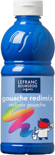 Lefranc Bourgeois Redimix Gouache Tempera Paints 063 Cyan in Bottle 500ml 1pcs