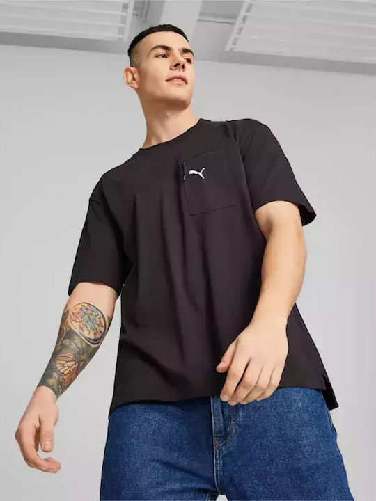 Puma Open Road T-shirt Bărbătesc cu Mânecă Scurtă Negru