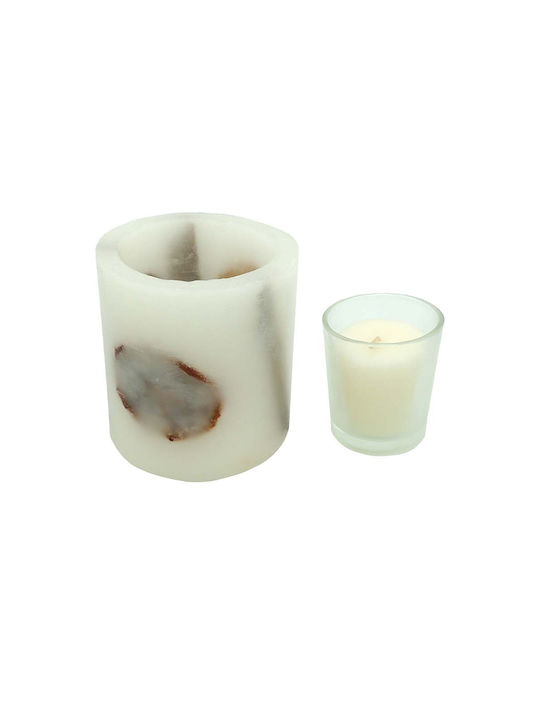 Gala Decorative Candle White 10x10cm 1pcs