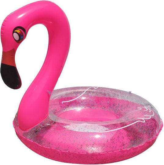 Storex Φουσκωτή Σαμπρέλα Θαλάσσης Flamingo Ροζ με Glitter 120x100cm