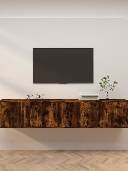 Stand TV Stejar Fumuriu L100xA34.5xÎ40cm
