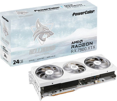 PowerColor Radeon RX 7900 XTX 24GB GDDR6 Hellhound Spectral White OC Graphics Card