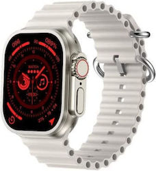 X8 Ultra Smartwatch με Παλμογράφο (Ασημί)
