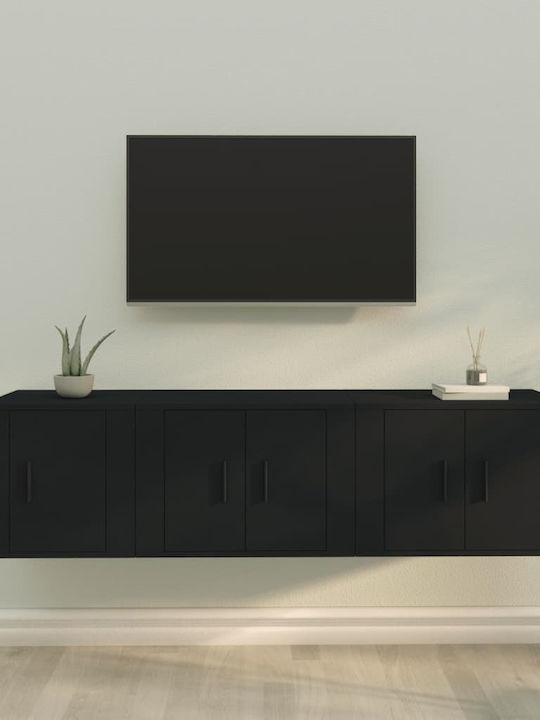 Particle Board TV Furniture Black L57xW34.5xH40cm