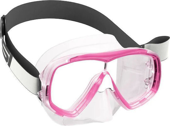 CressiSub Sea Mask Silicone Children's Estrella Junior Txle Strap Clear/Pink DN351040