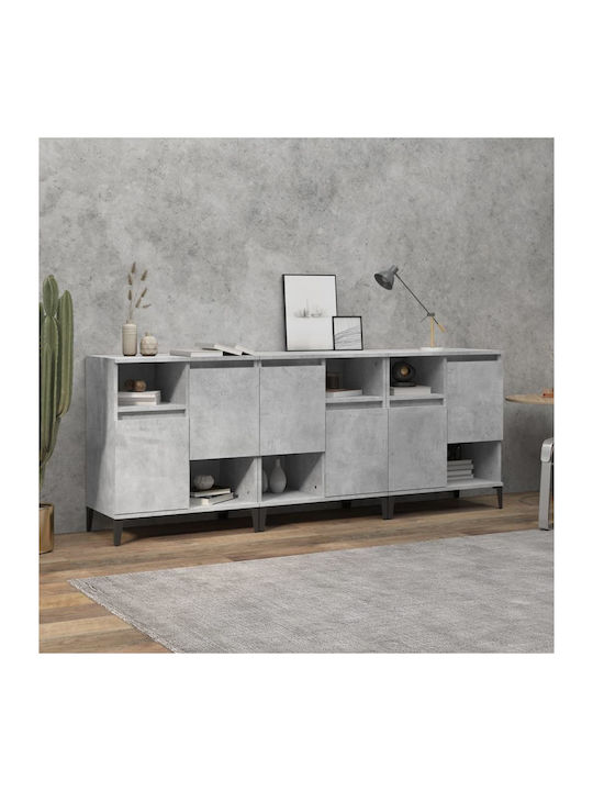 Metallic Buffet Gray L60xW35xH70cm