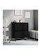 Metallic Buffet Black L60xW35xH70cm