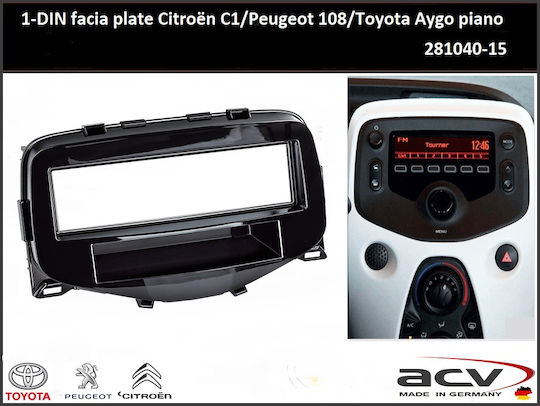 Ice DIN Fascia Panels 2 Din for Citroen C1 Peugeot 108 Toyota Aygo